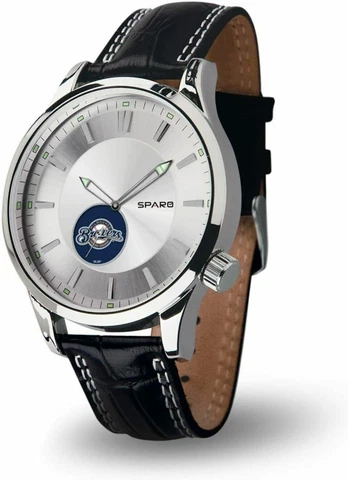 NEW! MILWAUKEE BREWERS MEN'S BLACK ICON WATCH LICENSED Cover