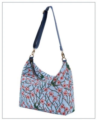 Signare Blossom + Swallow Tapestry Slouch Shoulder Under Arm Bag Blue Flower - Image 1 of 4