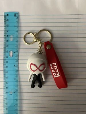 Spider-Gwen Ghost Spidey & Friends резиновый и металлический брелок новый! Быстрая доставка! - Изображение 1 из 2