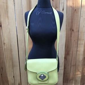 Coach Drifter Shoulder Crossbody Bag Lime Green Turn Lock - Picture 1 of 23