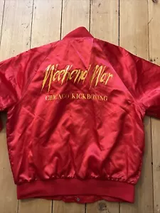 VTG EXECUTIVE CLASS Weekend War Kickboxing Satin Jacket Chicago Large 90s 80s - Picture 1 of 5