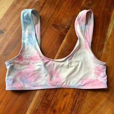 FRANKIES BIKINIS Size S Funfetti Tie Dye Bikini Top Scoop Neck - Image 1 of 3