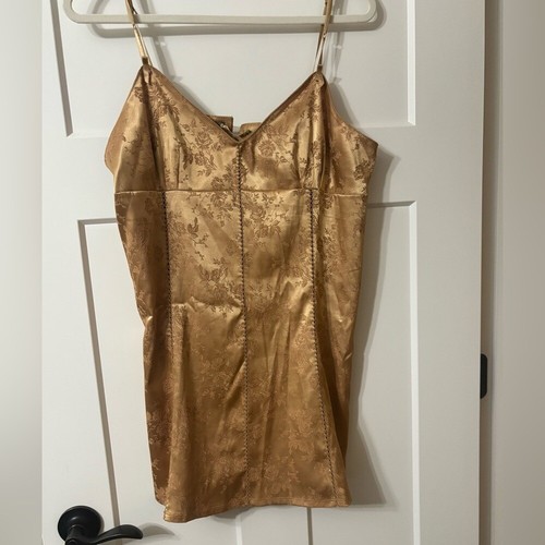 UNDERCOVER Abito donna vintage Victoria's Secret oro slip taglia L