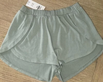ABERCROMBIE & FITCH WOMEN XS SLEEPWEAR LOUNGE SHORTS GREEN RV $35 NWT NEW RV $35 - Image 1 of 4