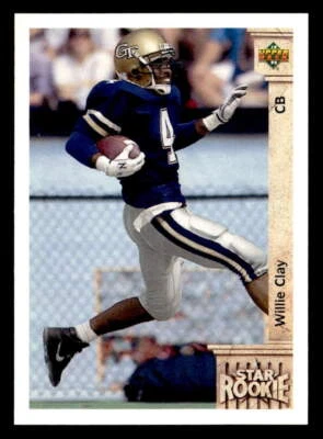 Willie Clay 1992 Upper Deck Rookie Card #7 Detroit Lions - Image 1 of 2