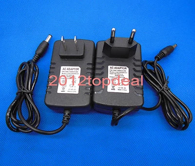 EU US Plug Adapter AC 100-240V To DC 12V 2A Power Supply For 3528 5050 Strip LED - Image 1 of 2