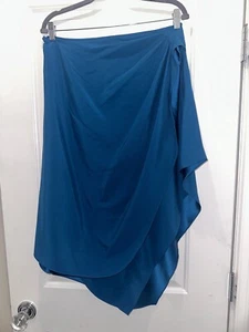 New Ramy Brook Size XS Extra Small Blue Silk Skirt Assymetrical - Picture 1 of 4