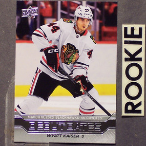 WYATT KAISER 2023-24 Debut Dates Rookie Upper Deck #DD19 Chicago Blackhawks