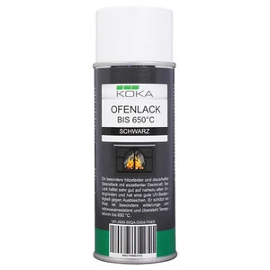 KOKA Vernice Per Forno 400ml 650°C Vernice Spray Nera Opaca Resistente Al Calore - Foto 1 di 6