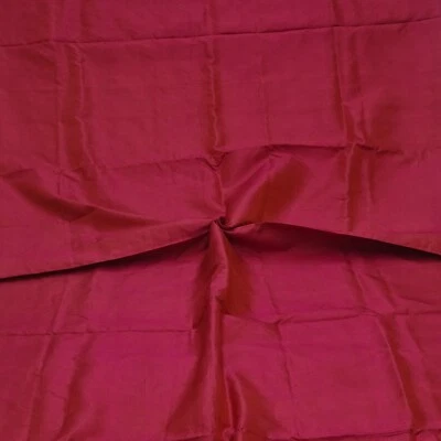 Vintage Magenta Pink 100% Pure Silk Handloom Sari Remnant 5YD Craft Fabric Scrap - Image 1 of 4