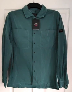 Paul and Shark Plain Overshirt size Medium in Aqua, Chest:42" NEW - Picture 1 of 12