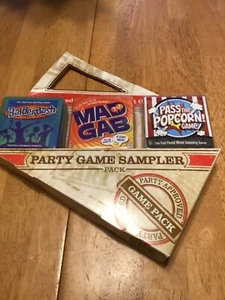 New Mattel Party Game Sampler Pack - Balderdash, Mad Gab, Pass the Popcorn Games - Picture 1 of 4