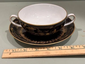 Tiffany & Co. Private Stock Le Tallec Chinoiserie cream soup bowl & underplate - Picture 1 of 5