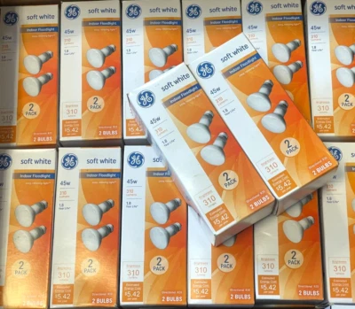 GE Lighting 45 Watt Soft White Indoor Flood Light Bulb 2 Count!