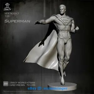 Super Man 1/24 Scale 75mm Figure Resin Model Kits Unpainted YUFAN Model - Picture 1 of 5