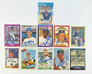 Tarjetas de béisbol autografiadas 1979-2004 Howe Mcbeth Deshaies Franco Cruz 11 tarjetas - Imagen 1 de 21