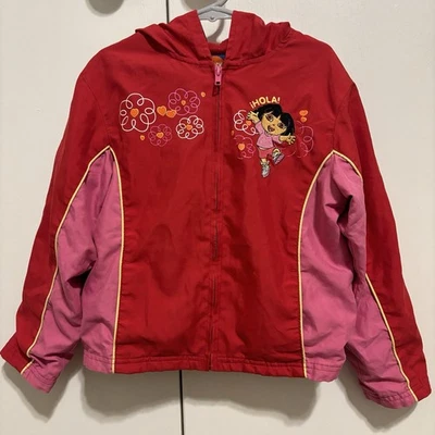 Chaqueta Dora la Exploradora Roja y Rosa Vintage Talla 6 Años Foto 1 de 4