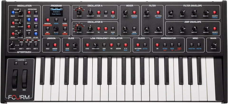 Sequential Fourm Compact Polyphonic Analog Synthesizer - Image 1 of 4