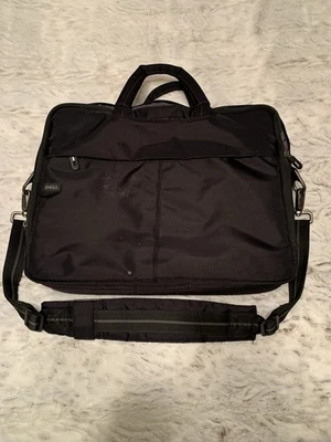 Dell Computer 3 Capas Bolso para Laptop Negro Lona Mensajero Maletín Bolso de Hombro Foto 1 de 4