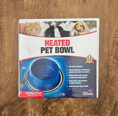 Farm Innovators Heated Pet Bowl One Quart Heavy Duty Cord Anti Chew QT-1C - Image 1 of 3