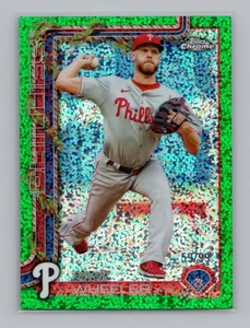 2025 Topps Holiday #HC179 Zack Wheeler Green Chrome Speckle /99 PHI Phillies - Bild 1 von 2