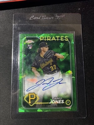 2024 Topps Chrome Update Sapphire - #USA-JJ Jared Jones Green Rookie Auto /99 - Image 1 of 2