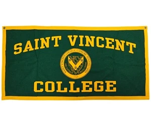 Vintage Saint Vincent College Wollfilz Retro Flagge Banner College Pacific USA - Bild 1 von 10