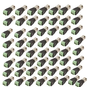 50Pcs Mini Coax CAT5 To Camera CCTV BNC Video Balun Connector Adapter New - Picture 1 of 1