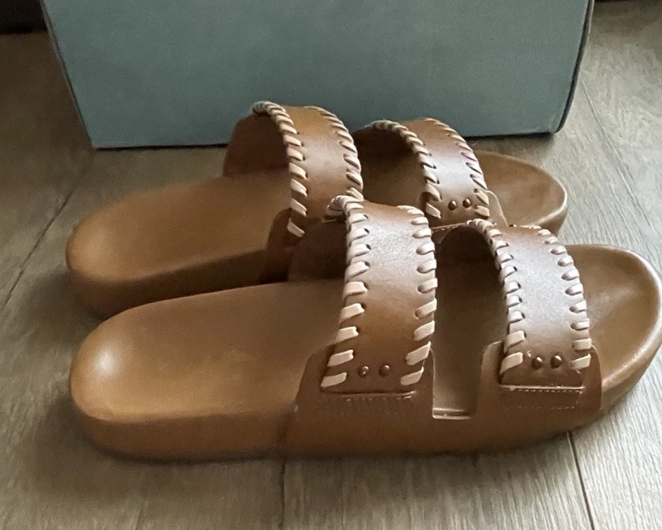 Seychelles Women's Tan Catch A Wave Leather Sandals Shoes Size 8