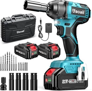 Pistola atornillador llave de impacto inalámbrica compacta 350N.m 1/2 pulgada con baterías de 2x4000mAh - Imagen 1 de 8