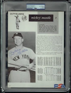 Mickey Mantle signed autograph auto 1960 Yankee Yearbook page PSA Jumbo Slab - Picture 1 of 3