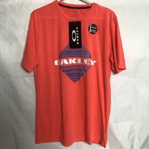 Oakley T Shirt mens L short sleeve Red Logo Hydro Lux Athletic New - Picture 1 of 3
