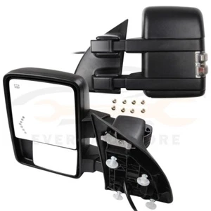 For Ford F250 F350 F550 Pair Power Heated Arrow Light Signal Towing Mirrors L/RH - Foto 1 di 8