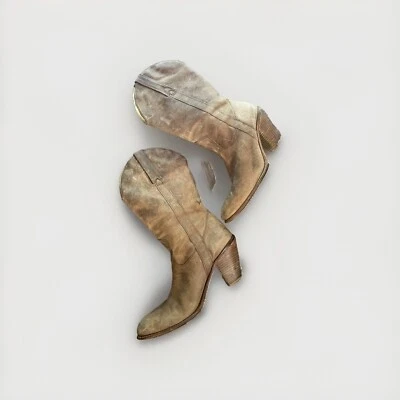 Винтажные женские ковбойские ковбойские сапоги Y2K Jessica Simpson Daisy 9 кожа вестерн - Изображение 1 из 4