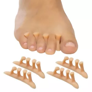 ZenToes Hammer Zehenkorrektur Glätter Schiene keine Schleife Kissen Gel Abstandhalter 4er-Pack - Bild 1 von 8