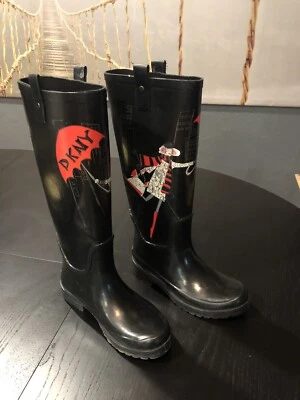 DNKY Mujer Negro Botas de Lluvia Talla 6 Foto 1 de 4