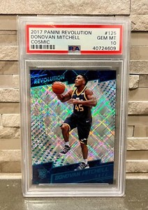 2017-18 Panini Revolution Donovan Mitchell Cosmic /100 Rookie RC PSA 10 GEM MINT