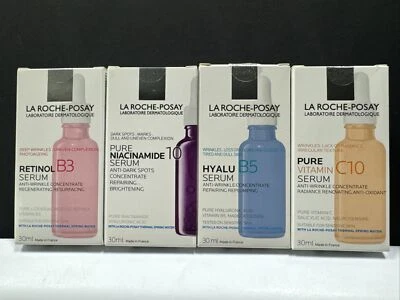 Подлинный La Roche-Posay 4-Pk: ретинол B3, ниацинамид 10, HYALU B5, витамин C. - Изображение 1 из 4