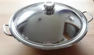 WMF Wok Edelstahl 36 cm mit Edelstahldeckel - Bild 1 von 8
