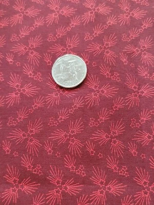 1  Yd Red Classic Holiday Print RJR Fashion Stars & Bursts Sewing Fabric  - Image 1 of 4