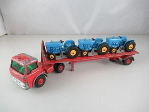Matchbox Lesney Kingsize K20 Ford Tractor Transporter Rare Grey Rack - Picture 1 of 8