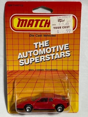 1987 Matchbox MB75 Ferrari Testarossa, Красный, Автомобильный Супермаркет, 1/64 РЕДКИЙ - Изображение 1 из 4