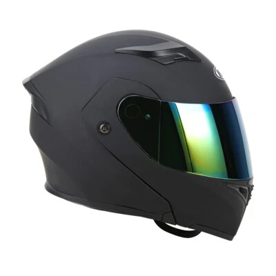 DOT Modular Casco de Motocicleta Cara Completa Doble Visera Abatible Casco de Motor + ESCUDO Foto 1 de 4