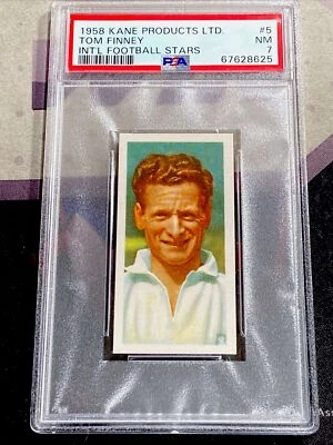 1958 Kane Products Football Stars No5 TOM FINNEY PSA 7 почти как новая - Изображение 1 из 2