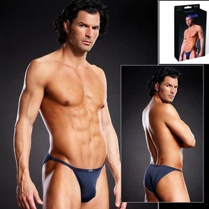 Mini Briefs Ultrapequeños Slip String Microfibra Liso Azul en S/M 5714 - Imagen 1 de 3