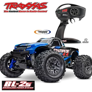 Traxxas TRX67154-4BLUE Traxxas Stampede 4x4 Blue 1/10 Monster Rtr BL-2S - Picture 1 of 6