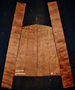 Guitar Luthier Tonewood WATERFALL FIGURED BUBINGA Acoustic backs sides SET - Picture 1 of 2