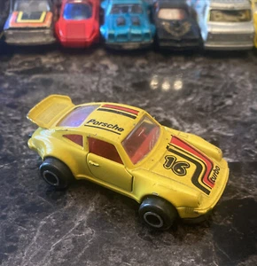 Vintage Majorette Porsche 911 Turbo # 209 1/57 Diecast Car Yellow #16 Rare Car - Picture 1 of 8