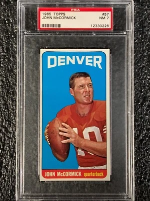 1965 Topps Football #57 John McCormick PSA 7 - Image 1 of 2