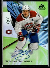 2020-21 SP Game Used Green Burst Auto 1/1 Brendan Gallagher Auto 1/1 #28